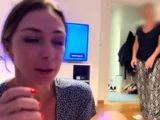 caught me giving a blowjob to my boyfriend. We were talking