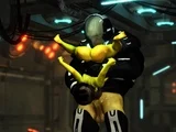 Crazy anal alien sex with a huge cock in the spacecraft