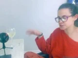 Very hot busty brunette solo masturbation on webcam